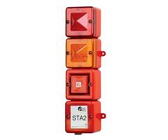 STA2DC024AA0A1R-LRLA E2S STA2DC024AA0A1R-LRLA LED Alarm Tower STA2DCR 24vDC [red] with SONF1 + RED &amp; AMBER LED Elements